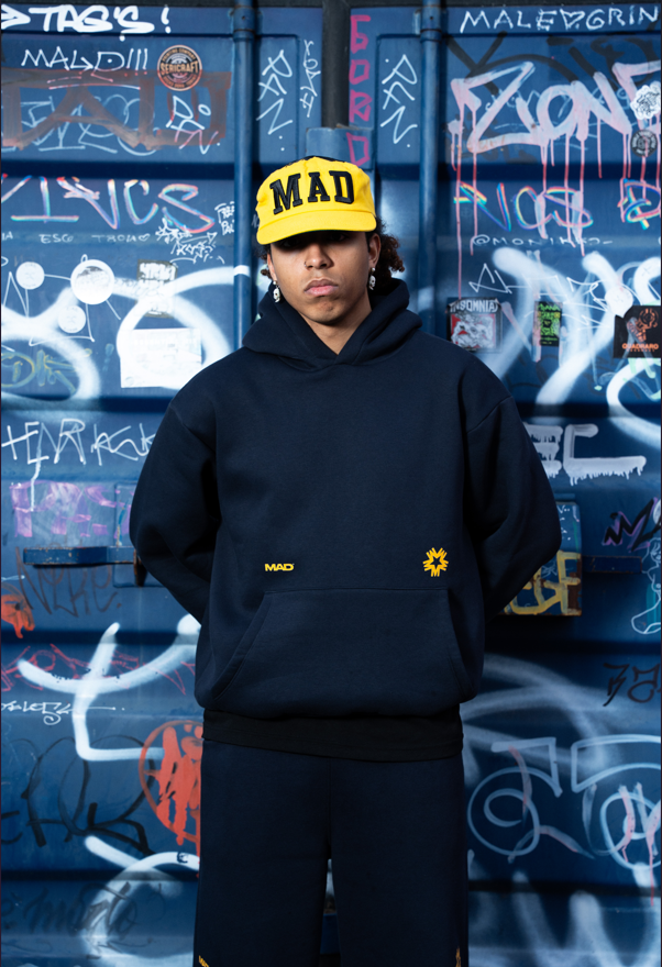 24/7 Boxy Hoodie Blue Navy